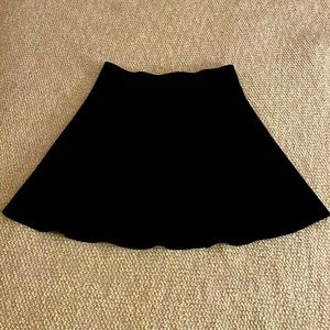 Zara black knit flared skirt size medium